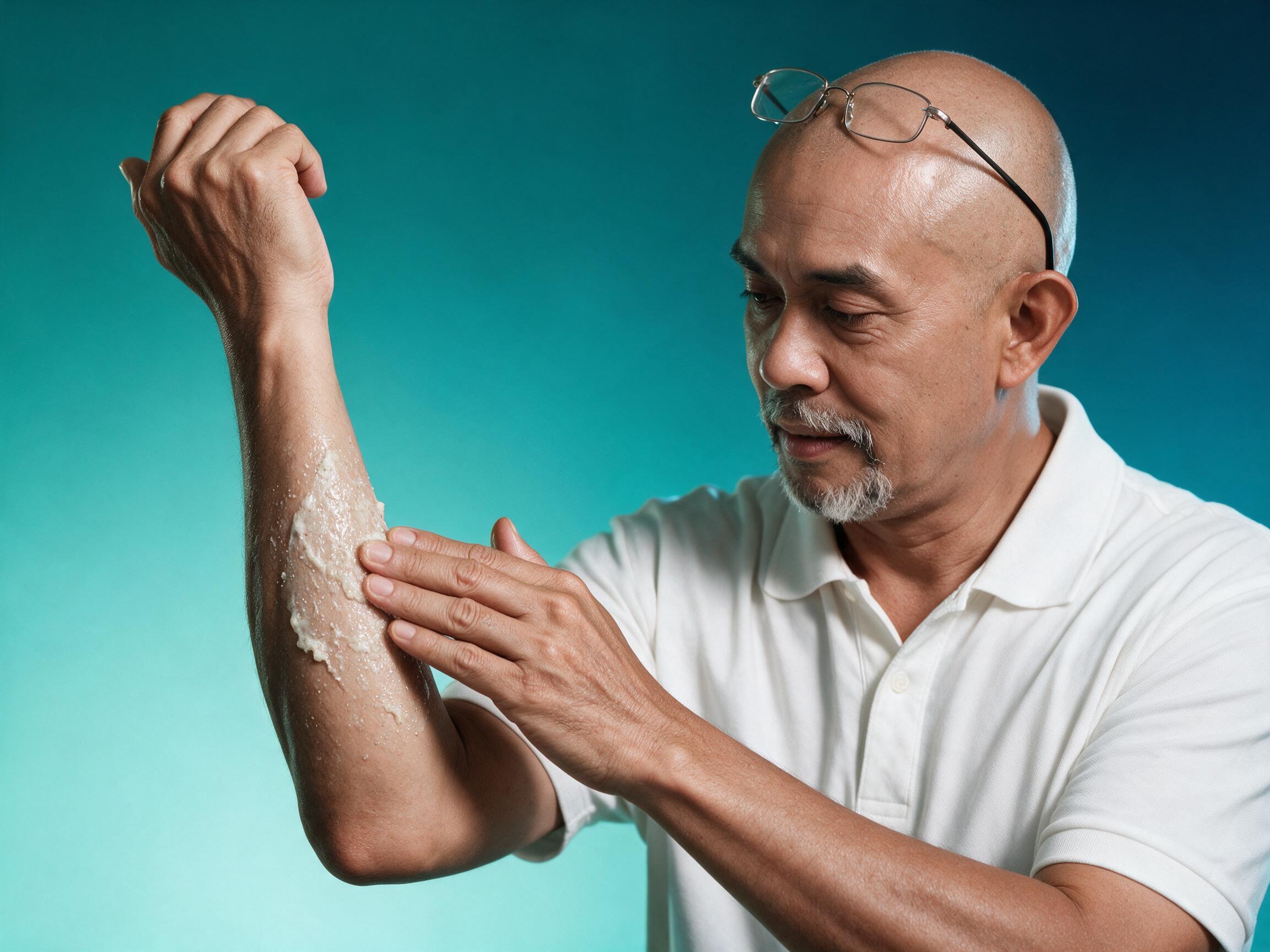 Langkah 2: urut scrub ABBE membulat pada kawasan kasar